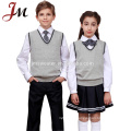 Stylish V-neck sleeveless beautiful knitted korean high school uniforms